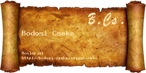 Bodosi Cseke névjegykártya